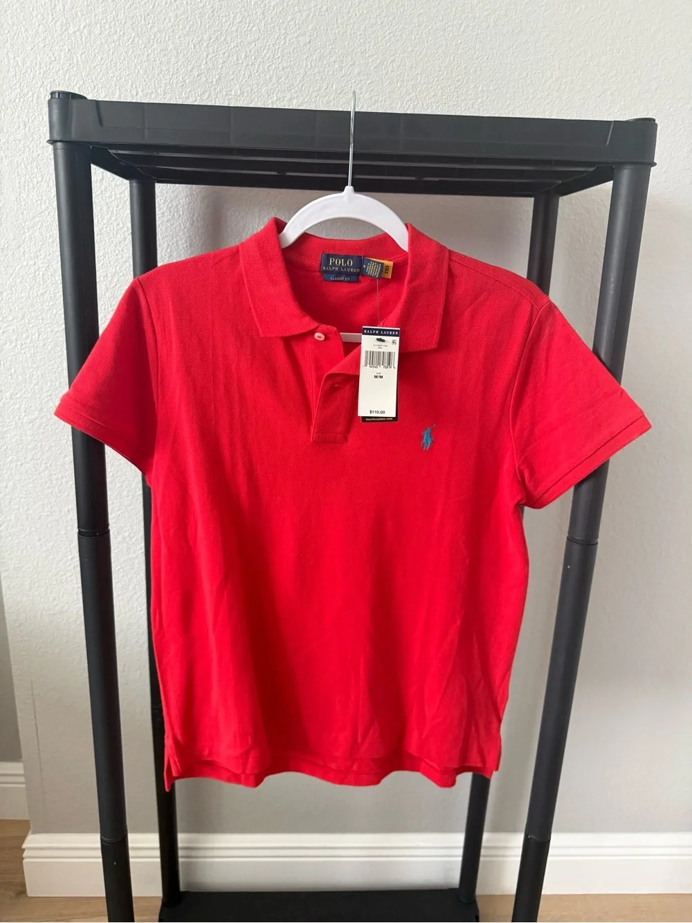 Ralph Lauren Red Polo with Blue Pony Logo